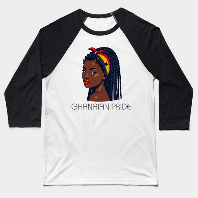 Ghanaian Pride Baseball T-Shirt by Graceful Designs